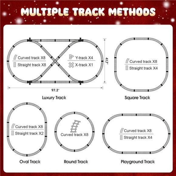 Hot Bee Train Set for Boys, Alloy Remote Control Train Sets with Steam - Picture 10 of 16